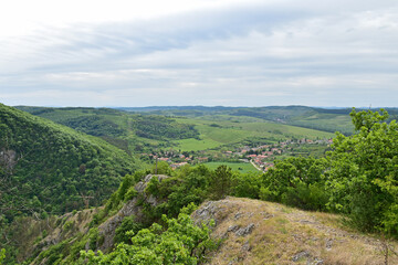 Naklejka premium View of the mountains of Lazberc in Hungary