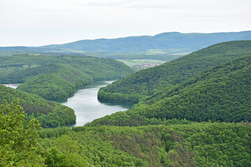 Naklejka na ściany i meble View of the mountains of Lazberc in Hungary