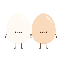 Egg character design. egg vector on white background.