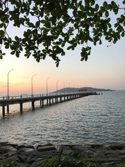 Obraz premium pier at sunset