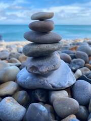 Plakat stones on the beach