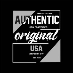Original, New York City typography t shirt graphic design vector illustration artistic concept urban culture for young generation fashion style