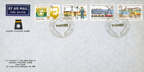 Luftpost airmail umschlag envelope vintage retro old alt gestempelt used stamps briefmarken post...