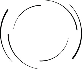 Lines in Circle Form . Spiral Vector Illustration .Technology round Logo . Design element . Abstract Geometric shape . Striped border frame for image