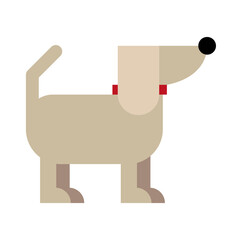 cute little dog mascot icon