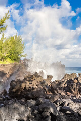Geyser de mer, Pointe de Langevin, &icirc;le de la R&eacute;union 