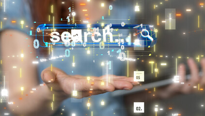 space search bar engine touch digital 3d