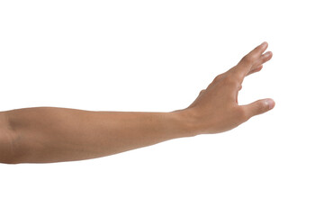 women Hand and arm beautiful on white background  isolated 