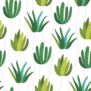 Seamless cactus pattern
