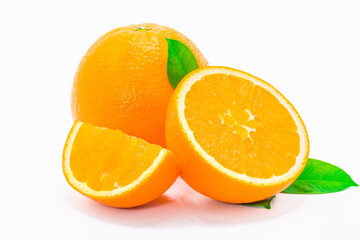 Orange fruit isolated on white background
