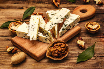 Cheese with blue mold