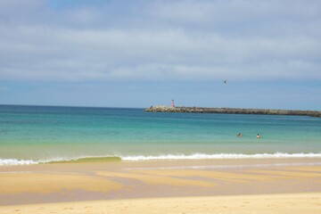 Obraz premium Panorama of the Atlantic Ocean and beach