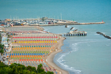 View of Gabicce Mare, Italy