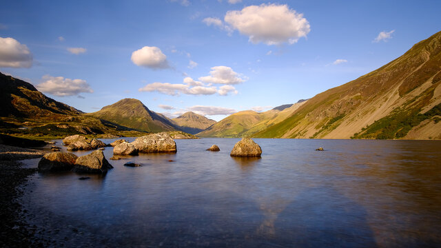 Wastwater on a beautiful autumn evening, in Wasdale, the Lake District