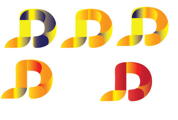 Letter D logo design and letter images