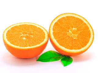 Orange fruit isolated on white background
