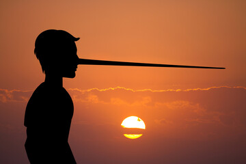 man with a liar's nose