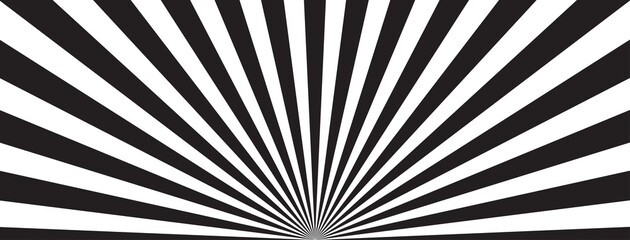 RAYONS DE SOLEIL NOIR ET BLANC HORIZONTAL