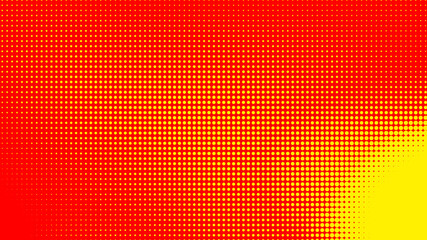 Dots halftone orange yellow color pattern gradient texture with technology digital background. Dots pop art comics with summer background.