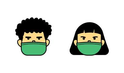 Men and women wear medical masks to protect against respiratory diseases.