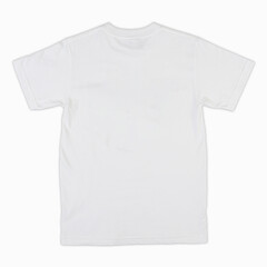 Blank T-Shirt color white template front and back view. blank t-shirt template.  Blank tshirt set, for your mockup design to be printed, isolated on a white background.