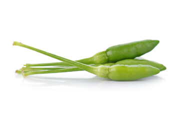 green chili isolated on white background