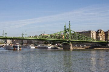 Fototapeta premium View of the Liberty Bridge in Budapest. Hungary