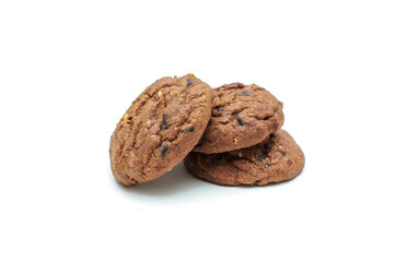 Cookie chocolate chip and Sugar cookie isolated on white background