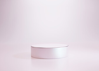 3D Illustration of winner stage or product stand. Realistic, template, mockup isolated on light blue backgrpund.