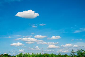 Obraz na płótnie Canvas Blue sky with white clouds.on a clear day