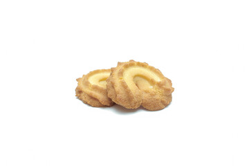 Cookie chocolate chip and Sugar cookie isolated on white background