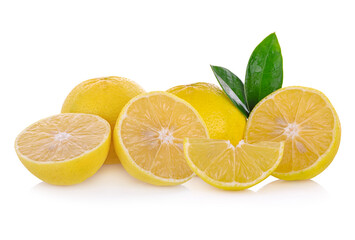 Fototapeta na wymiar Lemons isolated on white background.