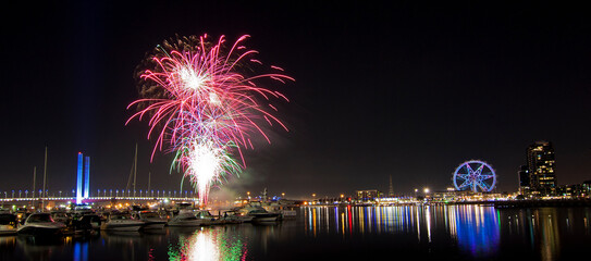 Dockalnds winter fireworks