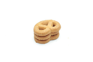 Cookie chocolate chip and Sugar cookie isolated on white background