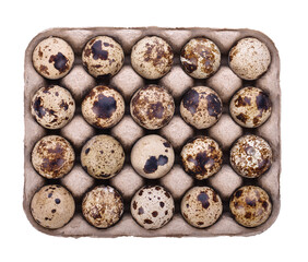 Quail eggs on a background