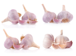 Garlic isolated on white background