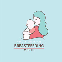 national breastfeeding month poster design