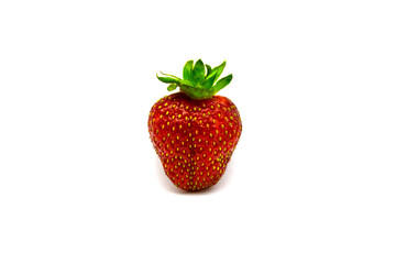 Strawberry berry with foliage