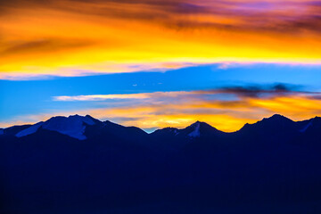 Sunset Landscape Scene, San Juan Province, Argentina