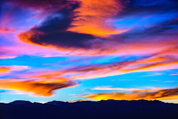 Sunset Landscape Scene, San Juan Province, Argentina