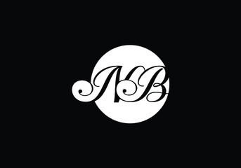 Initial Letter N B Logo Design. Monogram logo. Graphic Alphabet Symbol for Corporate Business Identity.