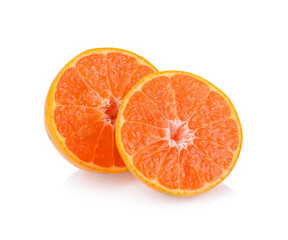 Orange  fruit  isolated on white background.