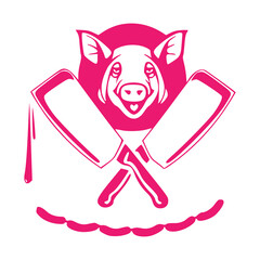 butcher logo, vector illustration, design element