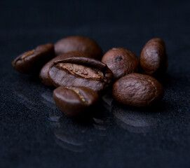 coffee beans in macro