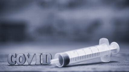 Covid wooden letters, Corona virus  concept , novel Coronavirus 2019 disease,COVID-19,nCoV