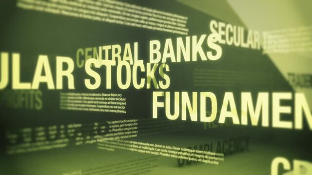 Stock Market Boom or Bull Market Related Terms Seamless Background Looping Animation