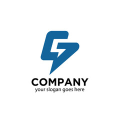 illustration vector graphic of the letter G which forms a lightning sign isolated in white background perfect for electrical industry or start-up