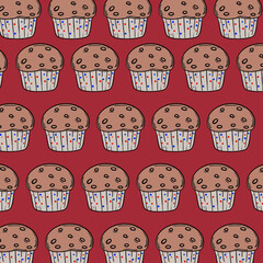 illustration of a large number of steamed cake backgrounds