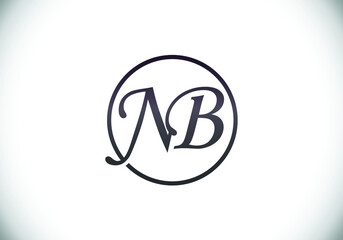 Initial Letter N B Logo Design. Monogram logo. Graphic Alphabet Symbol for Corporate Business Identity.