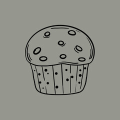 illustration of cake with black lines